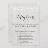 アニバーサリーパーティの招待状 |ロマン素朴ティック 招待状 (正面/裏面)