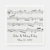 アニバーサリーパーティーシートミュージック スタンダードランチョンナプキン (正面)