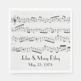 アニバーサリーパーティーシートミュージック スタンダードランチョンナプキン