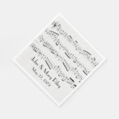アニバーサリーパーティーシートミュージック スタンダードランチョンナプキン (角)