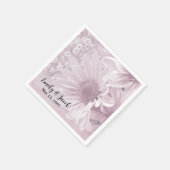 アニバーサリーパーティーピンクデイジー スタンダードカクテルナプキン (角)