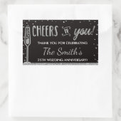 アニバーサリーパーティーボトルラッフェイクパー、シルバー 長方形シール (バッグ)