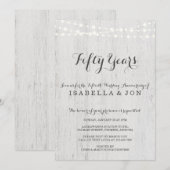 アニバーサリーパーティー招待状 | ラスティックロマンティック 招待状 (正面/裏面)