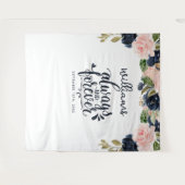 アニバーサリーフォーエバーニーピンクフローラ タペストリー (正面(横))