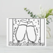 アニバーサリーフラットグリーティングカード – カラー設定 カード (スタンド正面)