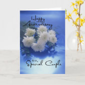 アニバーサリーフラワーオンブルー カード (黄色い花)