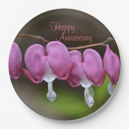 アニバーサリーブリーディングハート紙プレート ペーパープレート (正面)