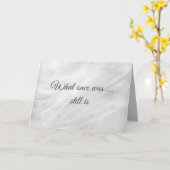 アニバーサリーホワイトマーブル抽象芸術 カード (黄色い花)