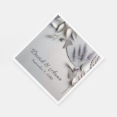 アニバーサリーメタル紙花オンシルバー スタンダードランチョンナプキン (角)
