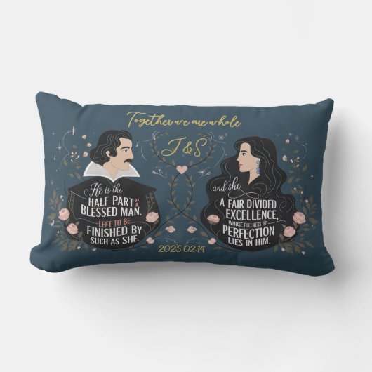 アニバーサリーモエレガントノグラムフェアリータリー引用文 ランバークッション (正面)