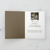 アニバーサリーラッキーカップルのユーモアの猫を描いたラッキー カード (内部)