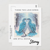 *~*アニバーサリーラブバード冬AP54アート ポストカード (正面/裏面)