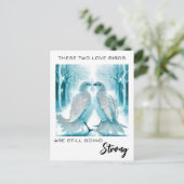 *~*アニバーサリーラブバードAP54アートウィンター ポストカード (スタンド正面)