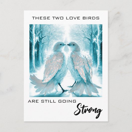 *~*アニバーサリーラブバードAP54アートウィンター ポストカード (正面)