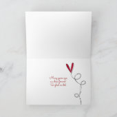 アニバーサリーラブワインとバラ カード (内部)