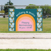 アニバーサリーレトロ花groovy 70sボホ 横断幕 (インサイチュ)