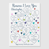 アニバーサリー理由私はあなたを磁石が大好パーソナライズされたき (正面)