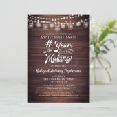 アニバーサリー素朴ウッドストリングライツライツメイソンジャース 招待状 (スタンド正面)