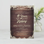 アニバーサリー素朴ウッドストリングライトアイボリーレースI 招待状 (スタンド正面)