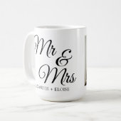 アニバーサリー結婚カップルのギフトコーヒーマグ コーヒーマグカップ (正面左)