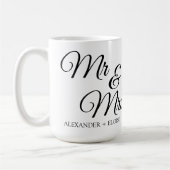 アニバーサリー結婚カップルのギフトコーヒーマグ コーヒーマグカップ (左)