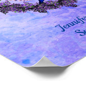 アニバーサリー結婚ズラブバードリースパーソナライズされた ポスター (角)