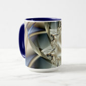 アニバーサリー美しい抽象芸術ファインアートフラクタル マグカップ (正面左)