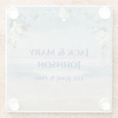 アニバーサリー航海のネットと花 ガラスコースター (裏面)