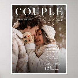 アニバーサリー誌フォトカバーのパーソナライズされたポスター ポスター