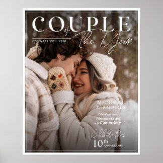 アニバーサリー誌フォトカバーのパーソナライズされたポスター ポスター