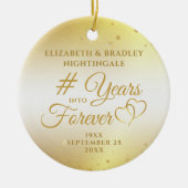 アニバーサリー金ゴールドハートがYEVER PHOTOへ セラミックオーナメント (正面)