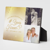アニバーサリー金ゴールドハートYEARS INTO FOREVER 2 Photo フォトプラーク (側面)
