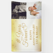 アニバーサリー金ゴールドハートYEARS INTO FOREVER 2 Photo 横断幕 (縦)