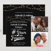 アニバーサリー レトロ # 年月を永遠に 輝く光 招待状 (正面/裏面)