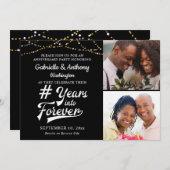 アニバーサリー レトロ # 年月を経て永遠に 輝く光 招待状 (正面/裏面)