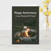 アニバーサードフレンドキャンピングファイアアウトドア カード (黄色い花)