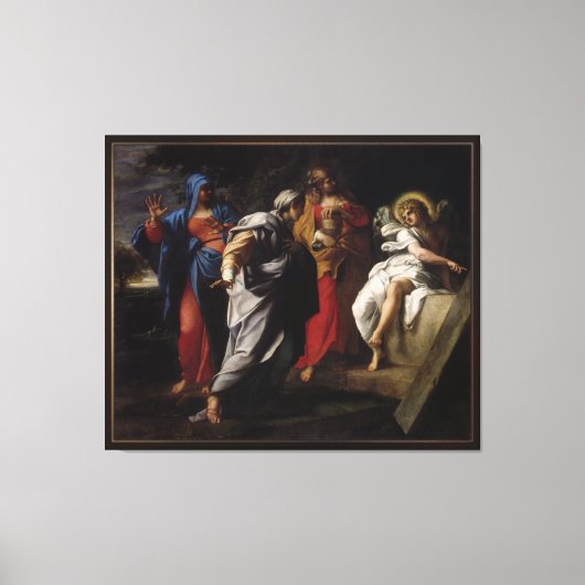 アニバーレ・カラッチによるキリストの墓での聖なる女性 キャンバスプリント (正面)