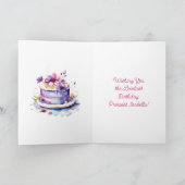 アニパーソナライズされたメかわいらし誕生日ガール カード (内部)