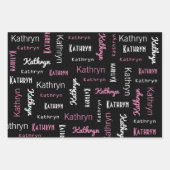 アニパーソナライズされたメゲーマーガール ラッピングペーパーシート (正面3)