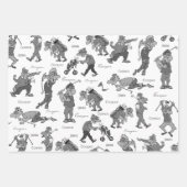 アニパーソナライズされたメゴルファー ラッピングペーパーシート (正面3)