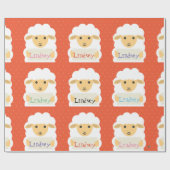 アニパーソナライズされたーネームリトルラムラッピング紙 ラッピングペーパー (フラット)