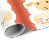 アニパーソナライズされたーネームリトルラムラッピング紙 ラッピングペーパー (ロールコーナー)