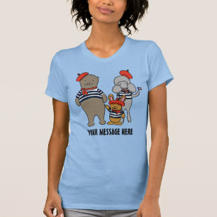 アニフランスのメの動物カスタムのメッセージ Tシャツ