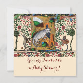 アニマラ猫のオルガン遊ベイビーシャワー音楽制作 招待状 (正面)