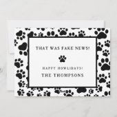 アニマルおもしろいカスタムドッグフォトクリスマス写真 シーズンカード (裏面)