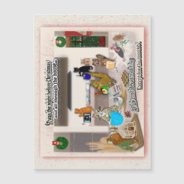 アニマルおもしろいズ前夜クリスマス磁気カード