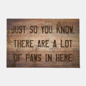 アニマルおもしろいドッグキャッツことわざ木目 ドアマット (正面)