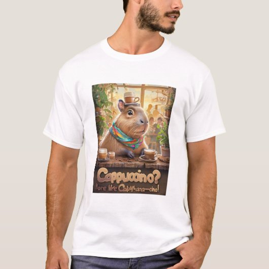 アニマルおもしろいファン用カピバラTシャツ Tシャツ (正面)