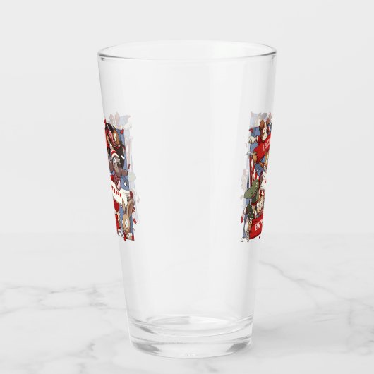 アニマルおもしろいファン誕生日名Cartoonを追加 タンブラーグラス (右)