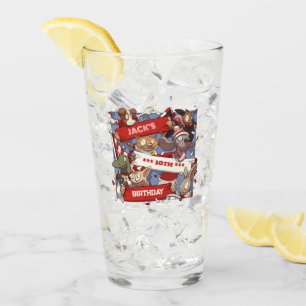 アニマルおもしろいファン誕生日名Cartoonを追加 タンブラーグラス